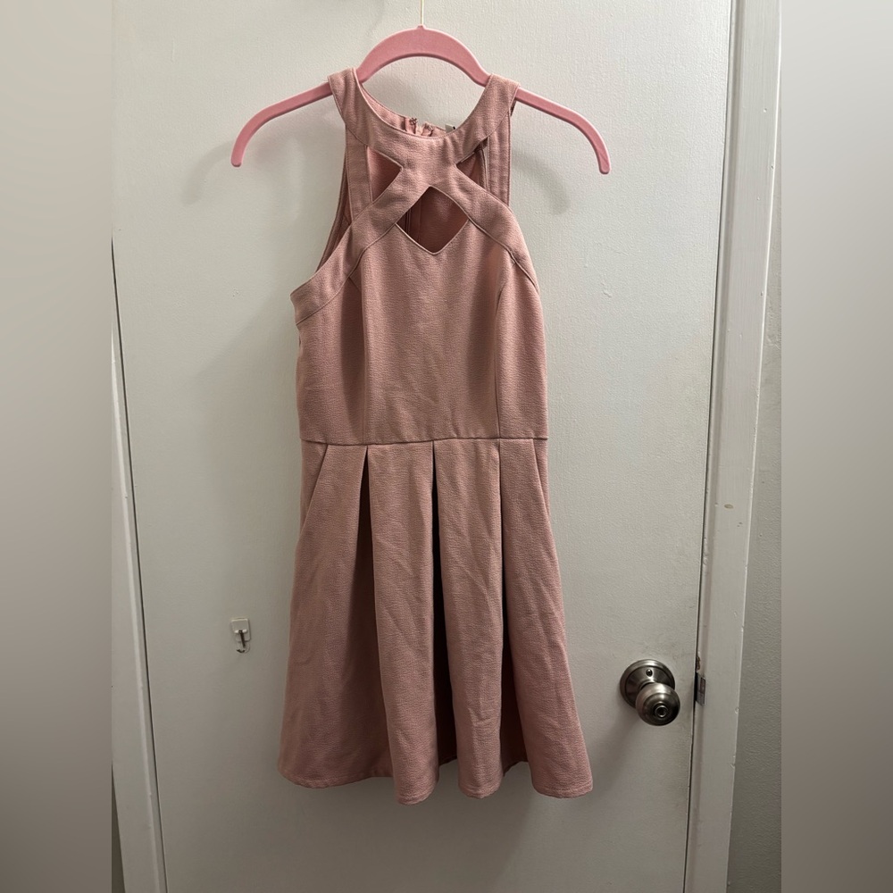 Speechless Blush Halter Dress